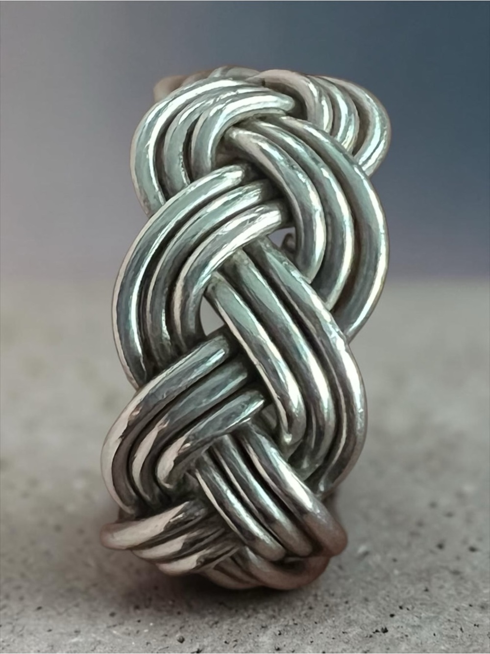 💖 925 Mexico Sterling Silver Braided Ring 💖